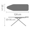 Brabantia triikimislaud B, 124 x 38 cm, Denim Black