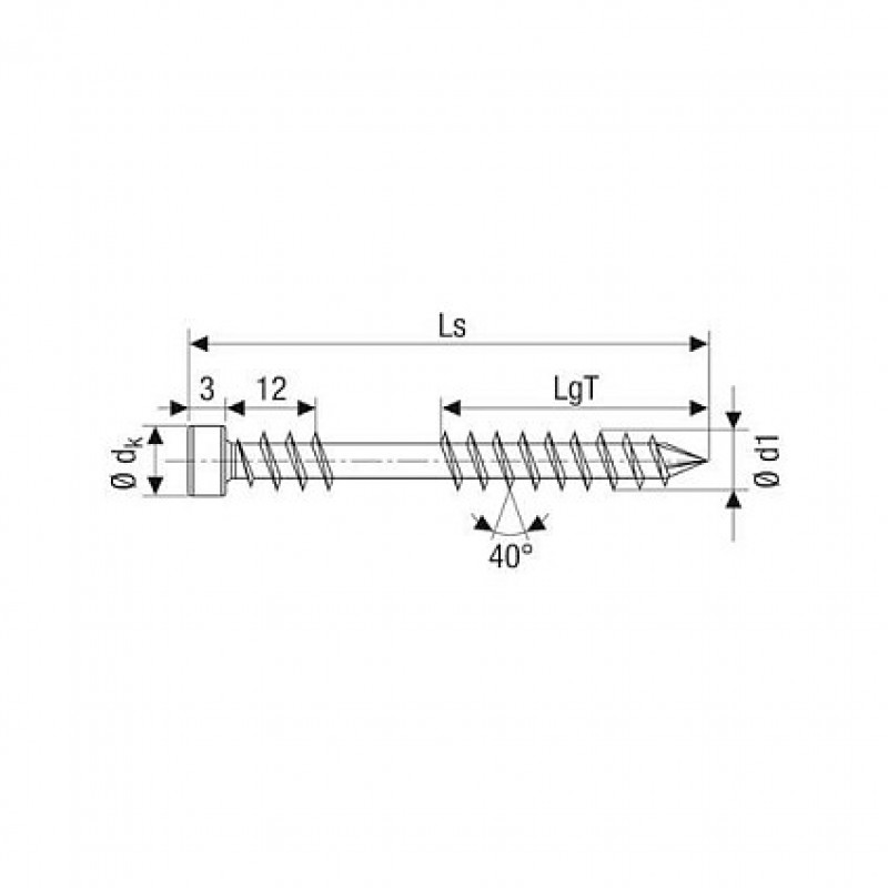 SPAX Terrassikruvid T25 A2 5x80 100 tk