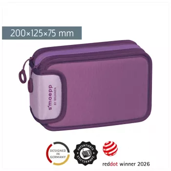 BRUNNEN täidetud pliiatsikarp Sweet Colour Code lilla 34-osaline, 20,0 x 7,5 cm