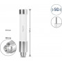 Delock 5G 3700 - 4200 MHz antenn, SMA-pistik, 3 dBi, ringsuunaline, jäik, välitingimustesse, valge, 10 cm