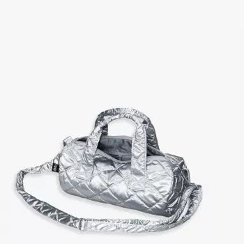 Nädalavahetusekott LOQI Metallic – Hõbedane Puffy (keskmine)