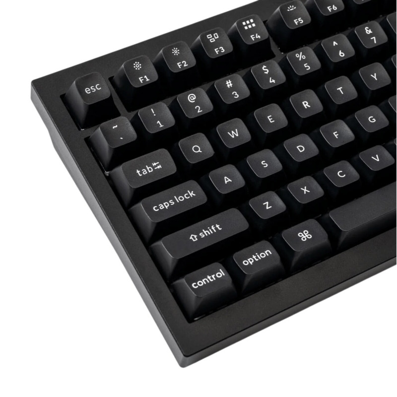 Keychron Double Shot KSA PBT täielik klahvikate komplekt - valge mustal (PBT-03)