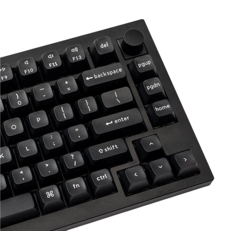 Keychron Double Shot KSA PBT täielik klahvikate komplekt - valge mustal (PBT-03)