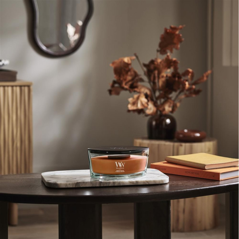 WoodWick Pumpkin Praline Ellipse lõhnaküünal 453,6 g
