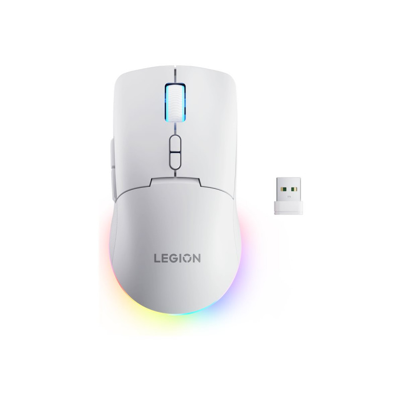 Lenovo Legion M220 RGB juhtmevaba mänguhiir, 2,4 GHz / Bluetooth / juhtmega, Glacier White (GY51V60437)