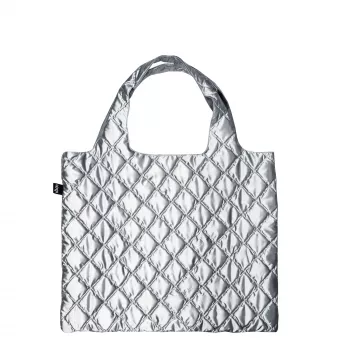 LOQI Metallic kott – hõbedane Puffy