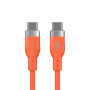 Targus HyperJuice Flex silikoonist laadimiskaabel USB-C – USB-C, USB 2.0, 1,5 m, oranž (HJ4011OGGL)