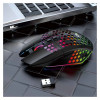 GameBox mänguhiir RGB 2.4GHz traadita õõnes korpus + USB laadimine 1600 DPI must