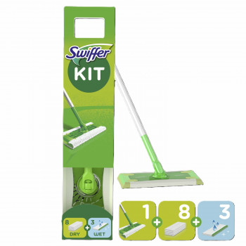 Swiffer Sweeperi algkomplekt 11 pühkmega (kuiv 8 tk + märg 3 tk)