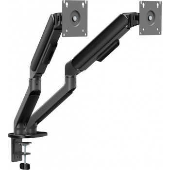 Secomp STANDARD kahe monitori hoidik, mehaaniline vedru, 17–32 inch, max 2 × 10 kg, must (11.55.0001)