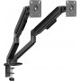 Secomp STANDARD kahe monitori hoidik, mehaaniline vedru, 17–32 inch, max 2 × 10 kg, must (11.55.0001)