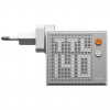 SHARGE Pixel 140 GaN laadija, 140W, 3x USB-C, punktmaatrikskuvar - valge