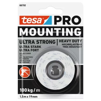 tesa Mounting PRO Ultra Strong 66792-00000-00 kinnituslint valge (P x L) 1,5 m x 19 mm