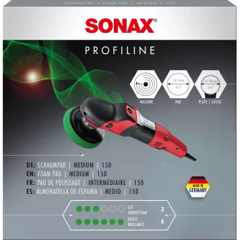 SONAX PROFILINE 150 keskmise kõvadusega poleerimisvaht, roheline
