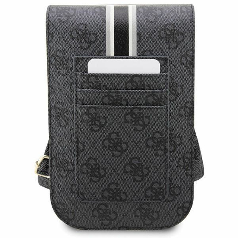 Guess 4G Stripe telefoni käekott, must