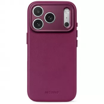 Decoded Leather Backcover - nahast ümbris iPhone 18 Pro Max / 17 Pro Max jaoks, ühilduv MagSafe'iga (baklažaan)