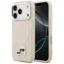Ümbris Karl Lagerfeld Karl & Choupette Pins MagSafe iPhone 17 Pro jaoks beež