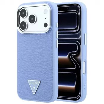 Guess graanitud kolmnurkse logoga MagSafe ümbris iPhone 18 Pro Max / 17 Pro Max jaoks, sinine
