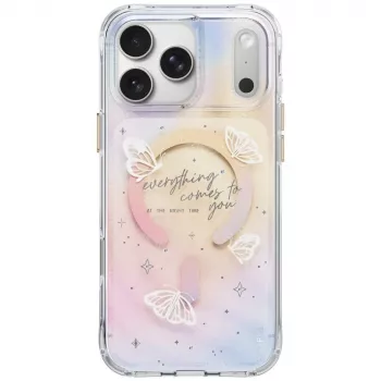 UNIQ Coehl Ellie ümbris iPhone 18 Pro Max / 17 Pro Max jaoks, magnetlaadimisega, Prism Bloom