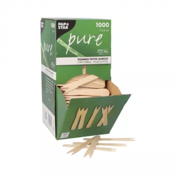 PAPSTAR pure puidust friikartulikahvlid, 1000 tk