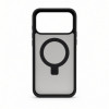 Evelatus Shield kaitsekott MagSafe'i ja alusega Apple iPhone 18 Pro Maxile, mati rõngas, must