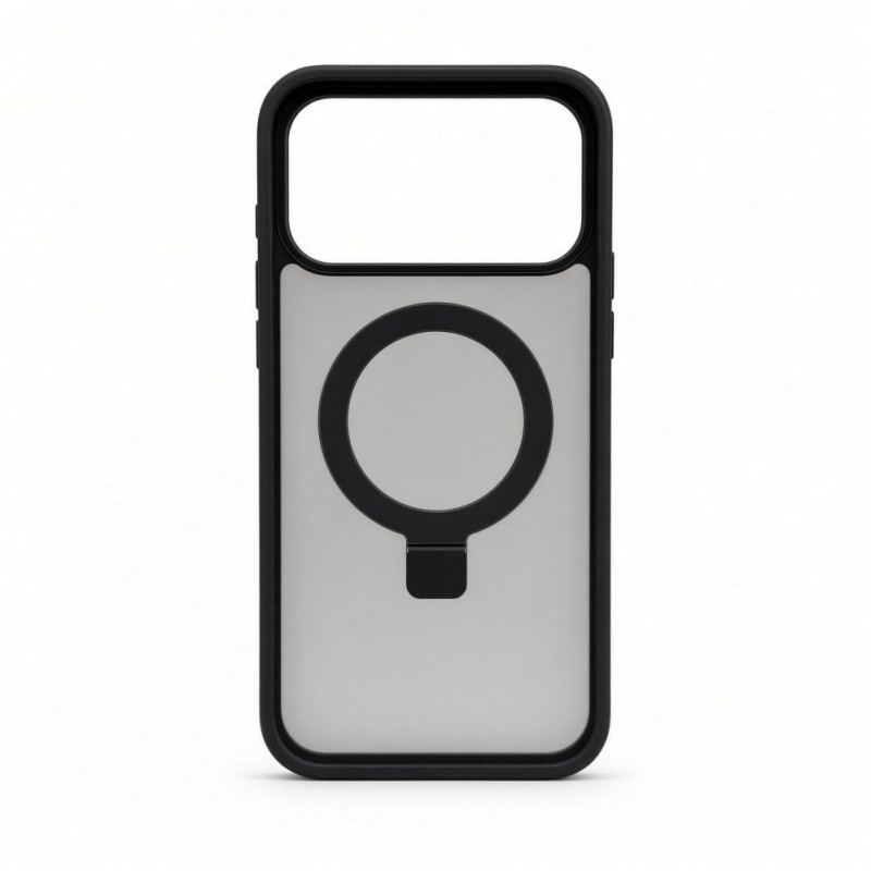 Evelatus Shield kaitsekott MagSafe'i ja alusega Apple iPhone 18 Pro Maxile, mati rõngas, must