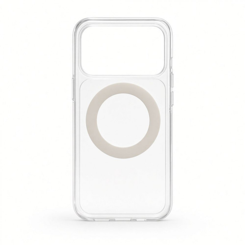Evelatus hübriidne MagSafe ümbris 360-kraadise metallalusega Apple iPhone 18 Pro jaoks, PC+TPU, läbipaistev