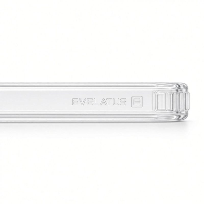 Evelatus hübriidne MagSafe ümbris 360-kraadise metallalusega Apple iPhone 18 Pro jaoks, PC+TPU, läbipaistev