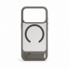Evelatus kummikattega MagSafe ümbris koos alusega Apple iPhone 18 Pro jaoks, suitsuhall
