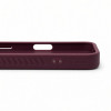 Evelatus kummikattega MagSafe ümbris koos alusega Apple iPhone 18 Pro jaoks, burgundiapunane