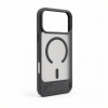 Evelatus kummikattega MagSafe ümbris koos alusega Apple iPhone 18 Pro Max jaoks, suitsuhall