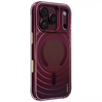 UNIQ Coehl Vela ümbris iPhone 18 Pro / 17 Pro jaoks, magnetlaadimine, burgundia