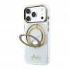 Guess HC MagSafe IML Ring Stand 360 Script Metal Logo ümbris Apple iPhone 18 Pro jaoks, läbipaistev