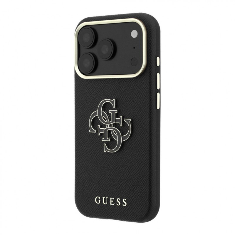 Guess SW graanitud PU ja suure vaigust logoga ümbris Apple iPhone 18 Pro jaoks, must