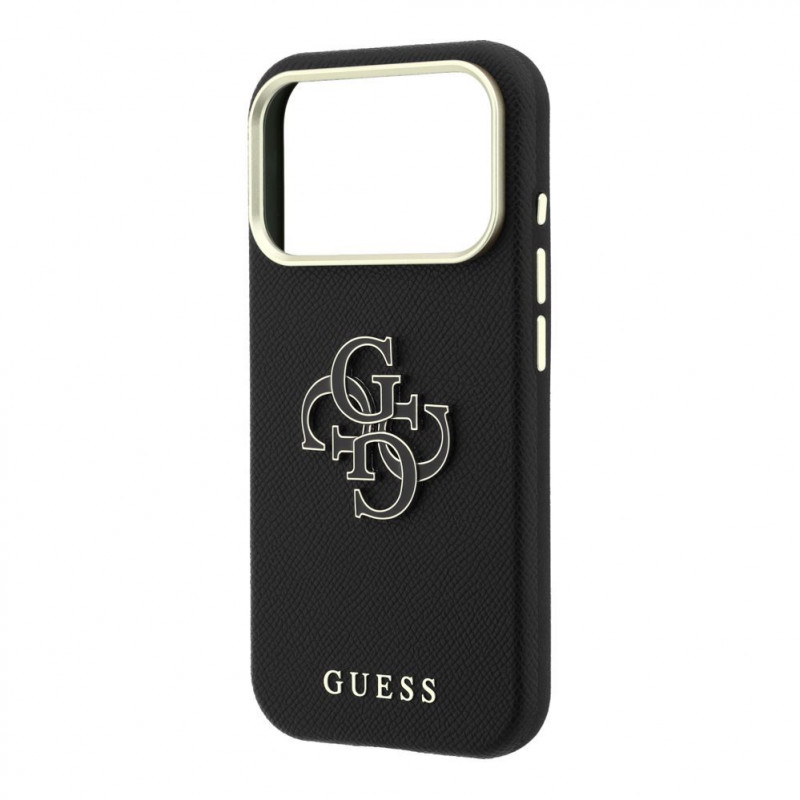 Guess SW graanitud PU ja suure vaigust logoga ümbris Apple iPhone 18 Pro jaoks, must
