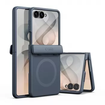 Tech-Protect Kevlar Aura MagSafe ümbris Samsung Galaxy Z Flip 8-le, tumesinine