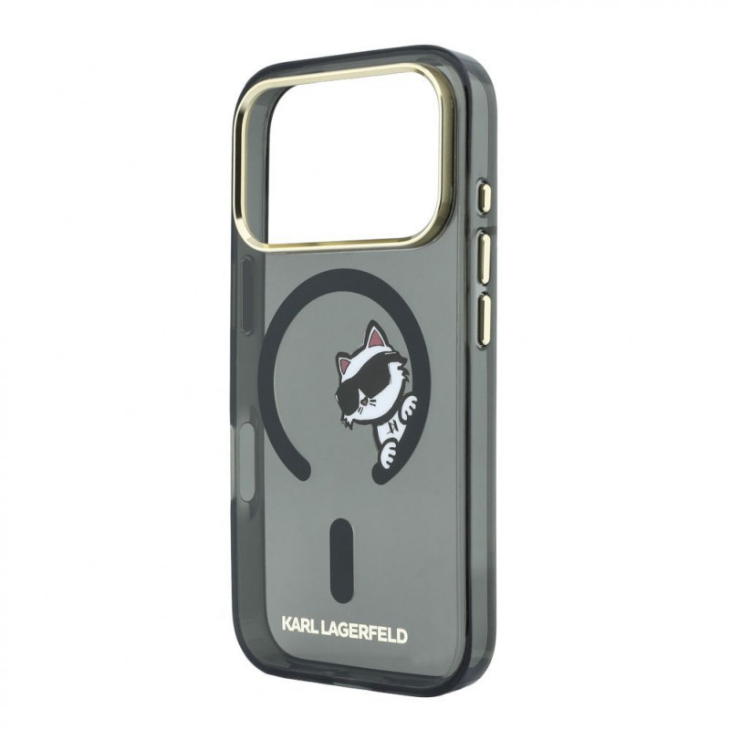 Karl Lagerfeld HC MagSafe IML Peekaboo Print & Metal Frame kate Apple iPhone 18 Pro Maxile, must