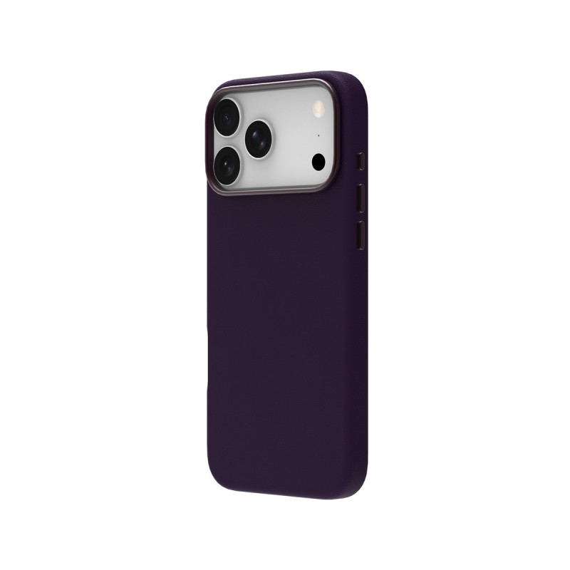 Just Must JM nahast ümbris MagSafe'iga iPhone 18 Pro Maxile, lilla