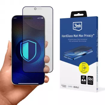 3mk HardGlass Matt Max Privacy kaitseklaas Apple iPhone Air jaoks (3M008573)