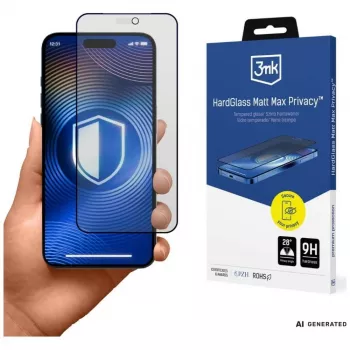3mk HardGlass Matt Max Privacy karastatud klaas Apple iPhone 18 Pro Maxile