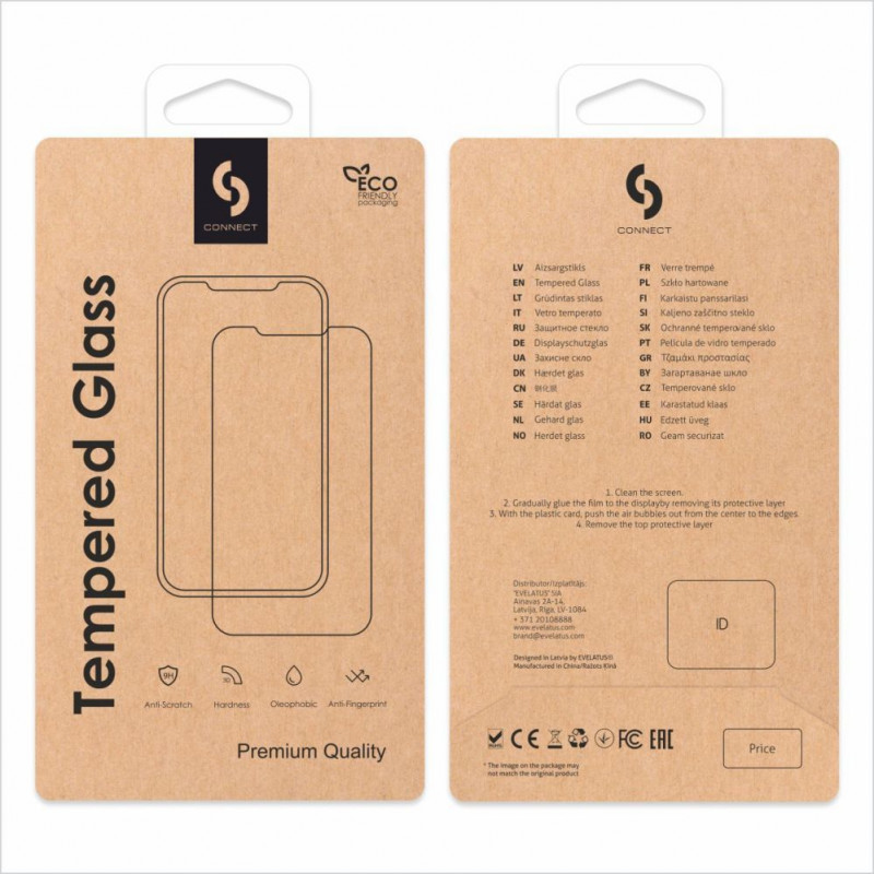 Connect 2.5D Full Cover antistaatiline ekraanikaitseklaas Samsung Galaxy A55 jaoks