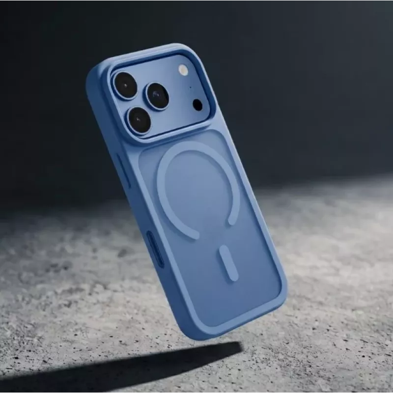 Crong Matte Magnetic MagSafe ümbris iPhone 18 Pro / 17 Pro jaoks, sinine
