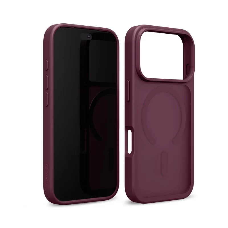 Crong Matte Magnetic MagSafe ümbris iPhone 18 Pro / 17 Pro jaoks, Burgundia