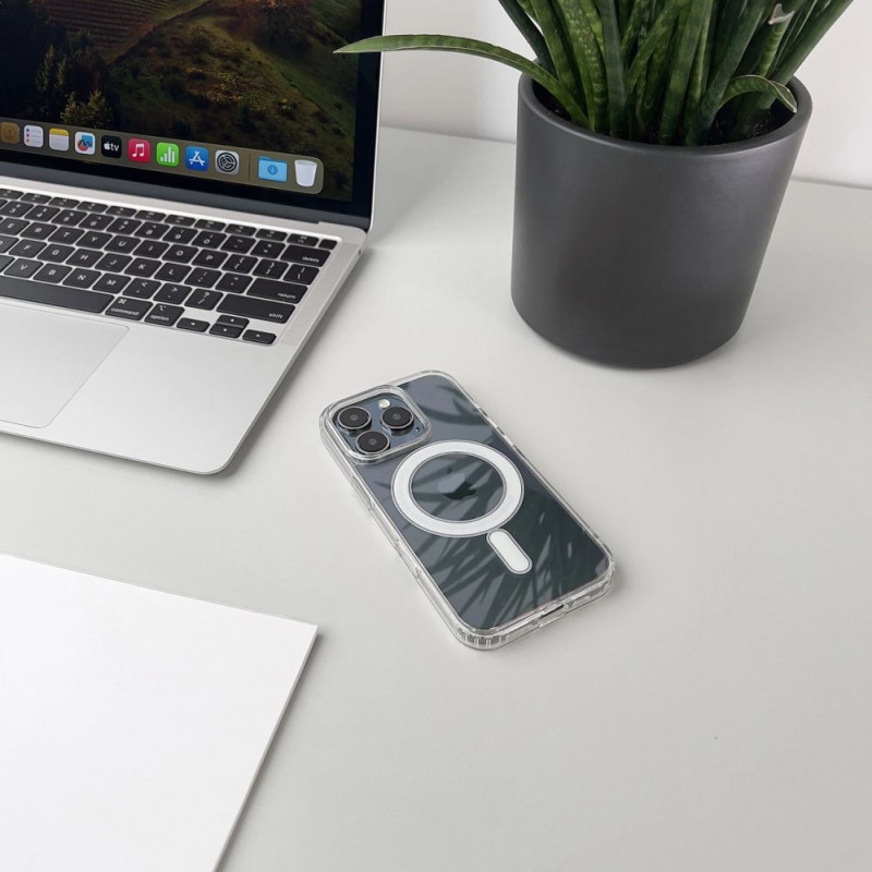 Hurtel Ultra Clear ümbris MagSafe'iga Samsung Galaxy S25 Edge'ile – läbipaistev