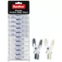 Sauber plastikust pesukonksud 10 tk roheline/kollane/hall