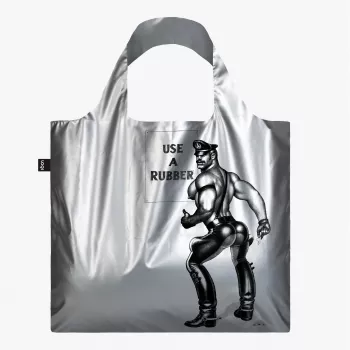 LOQI Tom of Finland – Use a Rubber – hõbedane kott