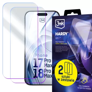 3mk Hardy ARC+ 4-kihiline ekraanikaitse Apple iPhone 17 Pro Max / 18 Pro Max jaoks