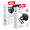 Forcell F-Energy GaN III VT-60 60W PD QC 4.0+ 2x USB-C must seinalaadija + USB-C kaabel