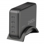 Logilink USB-C laua laadija, 240 W, GaN, 4-porti, 4x USB-C (PD), must