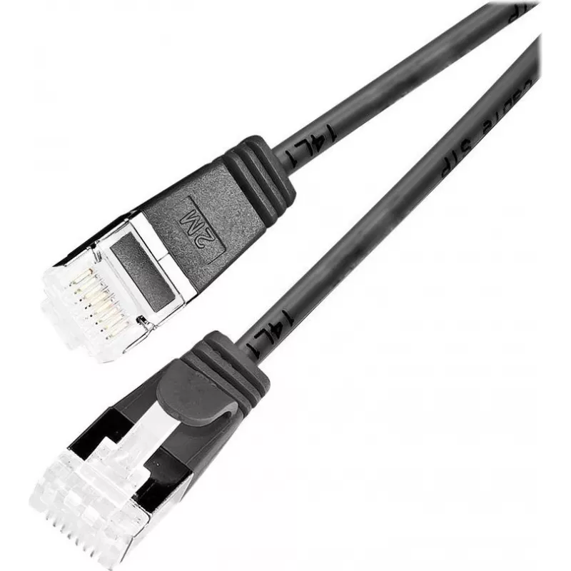 Wirewin Slim Cat6a U/FTP ühenduskaabel RJ45, 5 m, must